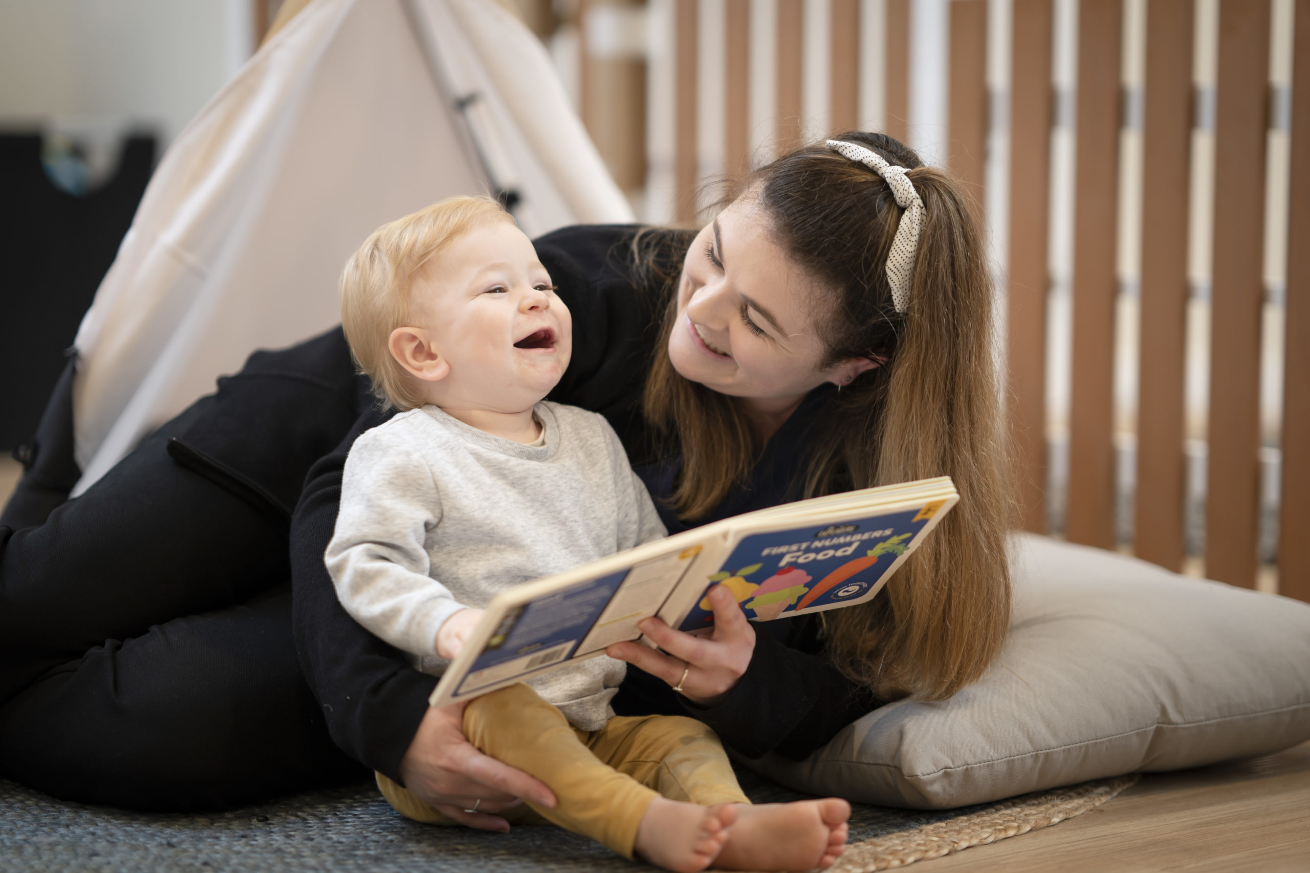 parent reading to child